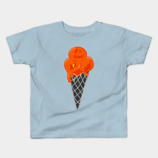 Halloween Ice cream pumkin Kids T-Shirt